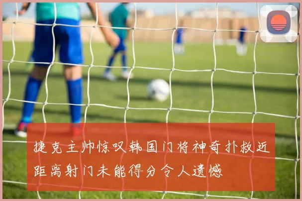 捷克主帅惊叹韩国门将神奇扑救近距离射门未能得分令人遗憾